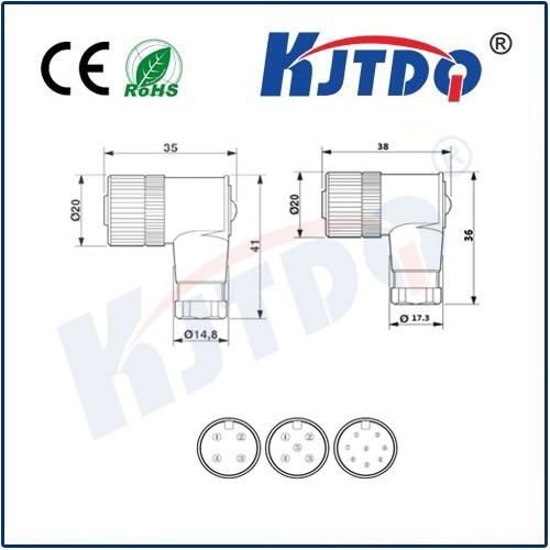 M12連接器 A型-現(xiàn)場(chǎng)接線式(組裝)系列 彎頭