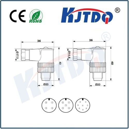 M12連接器 A型-現(xiàn)場(chǎng)接線式(組裝)系列 彎頭